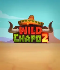 Experience the colorful Mexican desert with the Wild Chapo 2 game by Relax Gaming, highlighting a whimsical bull wearing a sombrero amid a serene desert backdrop. This image conveys the excitement and culture of the game, perfect for fans of animated adventure slots, offering a entertaining play experience.