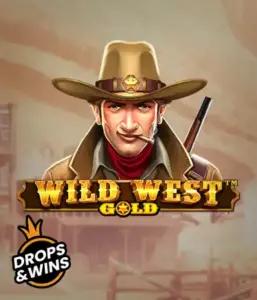  See the bold sheriff of "Wild West Gold," a popular slot game by Pragmatic Play. The graphic depicts a stern-faced sheriff with a sheriff’s badge, set against a dusty Old West town backdrop. The game's title is prominently displayed in a rustic font, complementing the Wild West adventure theme. 